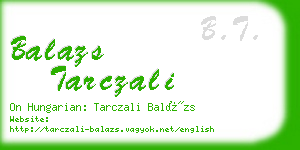 balazs tarczali business card